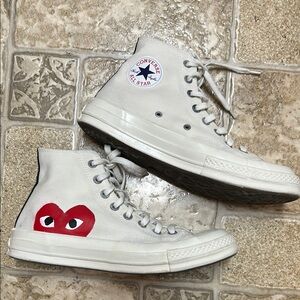 Converse X Play Comme Des Garçon Chuck 70 Hi Top Sneakers